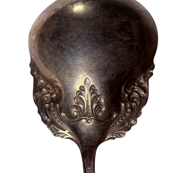 Vintage Silver Serving Spoon & Fork – Rustic Kitchen Decor, Repurpose Lot - Picture 3 of 10